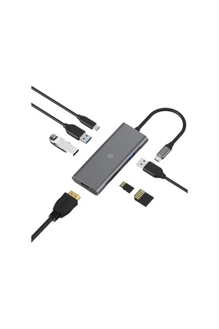 Frisby Fa 7712Tc Type C 7 In 1 Multı Port Hub