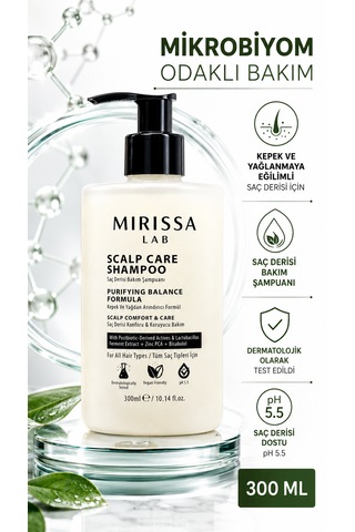 Mirissa Lab Kepek Ve Yağlanma Karşıtı Sülfatsız ve Tuzsuz Saç Derisi Şampuanı 300 ML