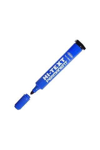 Hi-text 830b Koli Kalemi Yuvarlak Uçlu Permanent 12 Adet - Mavi