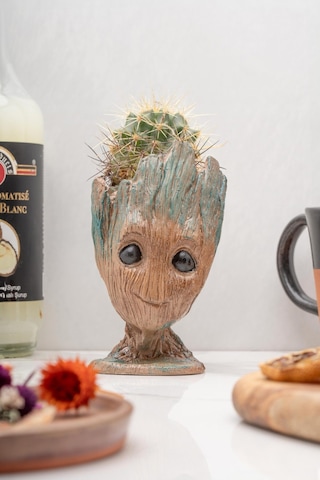 Marvel Groot Beton Saksı Ve Kalemlik