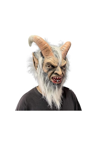 Qianfan Lucifer Boynuzlu Maske Korkutucu Şeytan Krampus