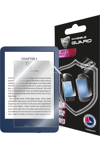 Amazon Kindle Touch 6” e-Kitap Okuyucu (2022) uyumlu Görünmez IPG Ekran Koruyucu