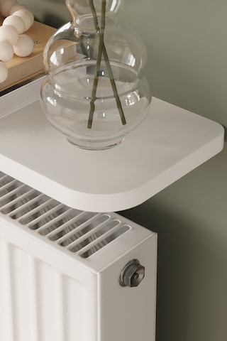 Petek Üstü Raf Kalorifer Peteği Rafı Duvar Rafı Uçan Raf Dresuar 120 Cm Berlin Beyaz Beyaz
