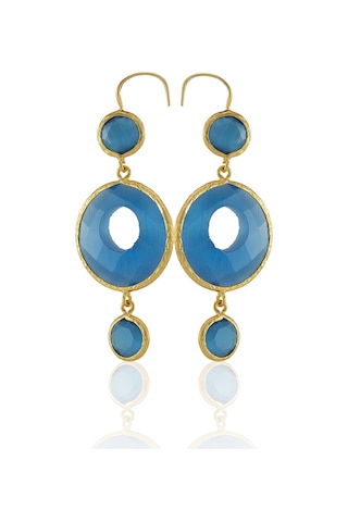 Kadir Jewellery 22 Ayar Altın Kaplama Kadın Sallantılı Küpe -el İşçiliği Ve Hipoalerjenik Küpe Koyu Mavi 33338324 Kadir Jewellery 22 Ayar Altın Kaplama Kadın Sallantılı Küpe -el İşçiliği Ve Hipoalerjenik Küpe Koyu Mavi 33338324