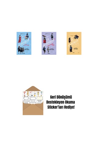 Üç Silahşörler 4 - Louise De La Valliere Ciltli + Üç Silahşörler 5 - Demir Maskeli Adam Ciltli + Üç Silahşörler Ciltli + Okuma Sticker'ları