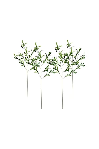 Yapay Zeytin Dalı 4 Adet Uzun Dallı 90Cm 6 Meyveli