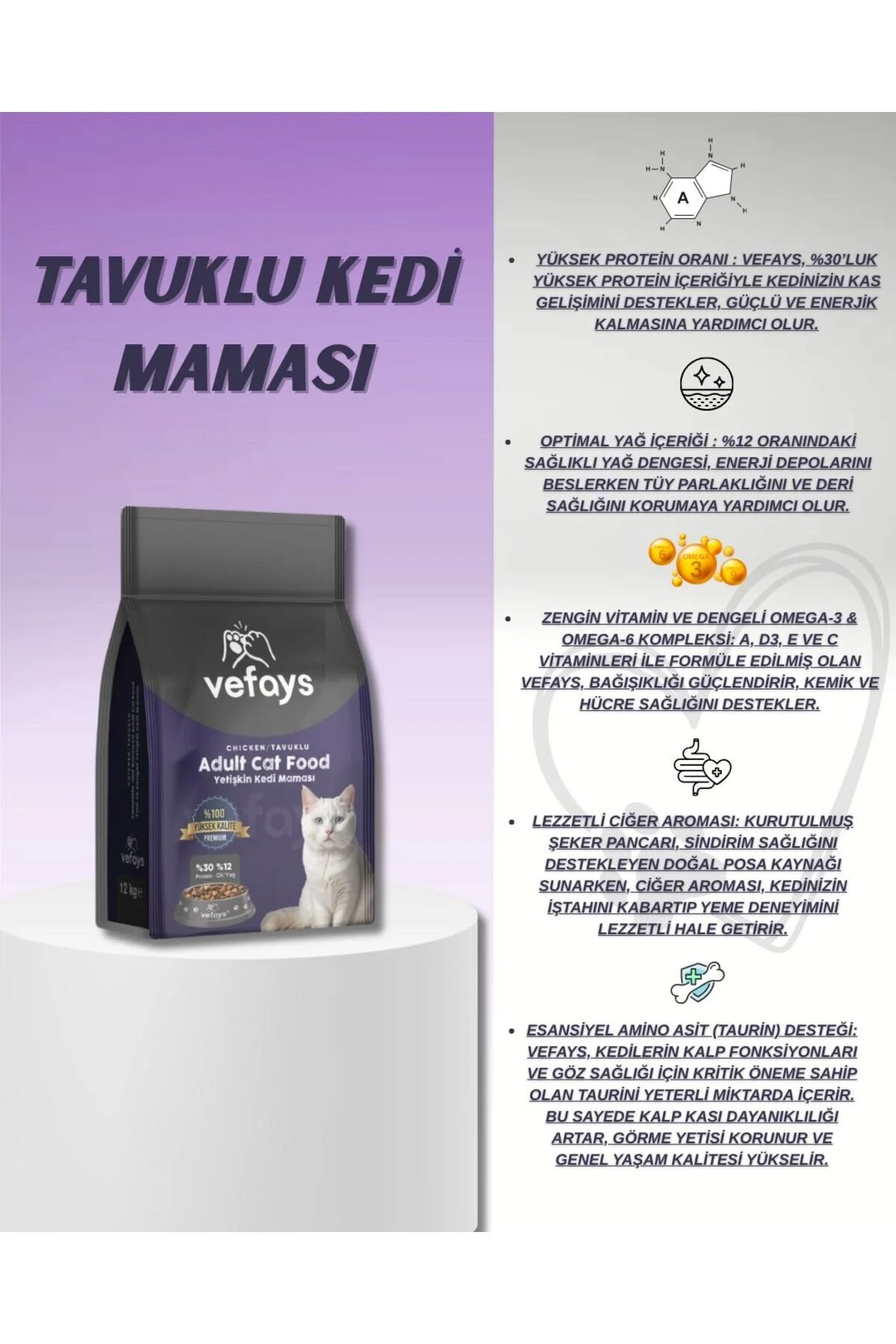 Tavuklu Yetişkin Kedi Maması 12 Kg