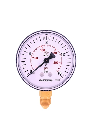 Pakkens Manometre Ø63 16 Bar