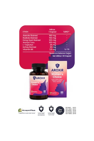 Aroxir Boost Bağışıklık Sistemine Destek Aronya İçeren Takviye Edici Gıda 30 Kapsül