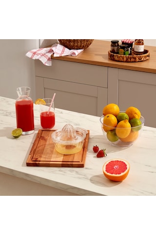 Kristal Portakal Sıkacağı Kaymaz Narenciye Limon Sıkacağı Şeffaf