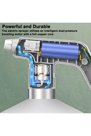 Gajeena 1.5l Beyaz Elektrikli Sulama Sprayı, 2 Farklı Sprey Modu, Otomatik Yüksek Basınçlı, Bahçe Ve Ev Bitkileri İçin, Dayanıklı Hdpe Malzeme