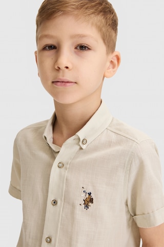 U.S. Polo Assn. Erkek Çocuk Açık Haki Gömlek Kısa Kollu 50320261-vr183 Acık Hakı