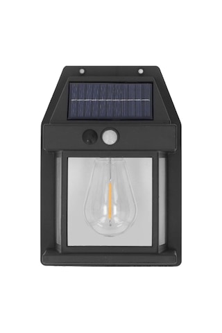 Solar Rustik Ampullü Duvar Lambası - Gün Işığı Çok Renkli