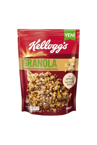 Kellogg's Granola Beyaz Çikolatalı ve Antep Fıstıklı 500 G