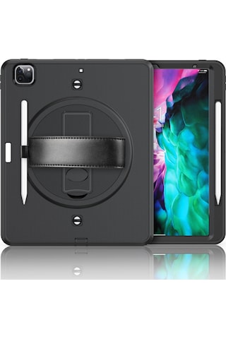 İpad Uyumlu Pro 12.9 2021 Kılıf Strap-c Otterbox Tablet Kapak - Siyah Diğer