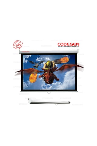 Codegen Ax-18 Storlu Projeksiyon Perdesi 180x180 Arkası Siyah Fonlu - Duvar/tavan Asılabilir 1923