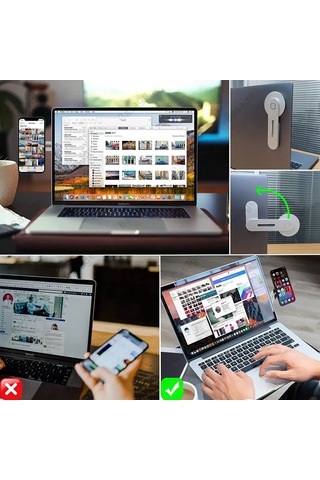 Liangmei Manyetik Dizüstü Telefon Tutucu Bilgisayar Monitörü Yan