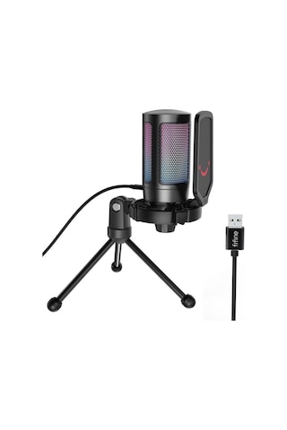 Fifine Ampligame A6V Yayıncı Youtuber RGB USB Mikrofon​