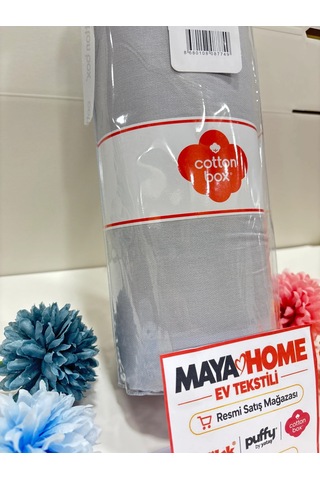 Cotton Box Deluxe Gri Tensel Çift Kişilik Lastikli Çarşaf Seti 160x200+30 Çok Renkli
