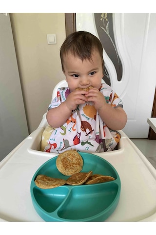 Yorni 1-3 Yaş, Zoo Sıvı Geçirmez, Cırtlı, Yarım Kollu Bebek Mama Önlüğü Çok Renkli