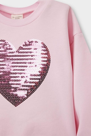 Defacto Kız Bebek Bisiklet Yaka Baskılı İçi Yumuşak Tüylü 2li Sweatshirt E8922a525aupn441 Pembe