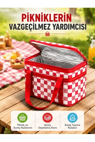 Shnstore 25 Litre Geniş Hacimli Termos Çanta Dayanıklı Fermuarlı Isı Korumalı Taşıma Çantası Shntknd0720 Çok Renkli