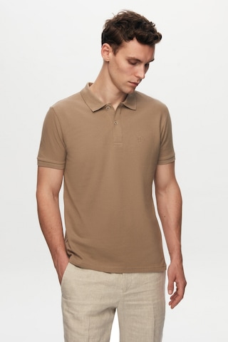 D's Damat Ds Damat Regular Fit Vizon Pike Dokulu %100 Pamuk Kıvrılmaz Polo Yaka Nakışlı T-shirt 4HC14ORT51000 Vizon