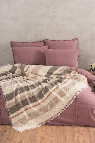 Varol 4 Katlı %100 Pamuk Müslin Pike & Yatak Örtüsü 230x250 Cm Bej/230x250 Bej