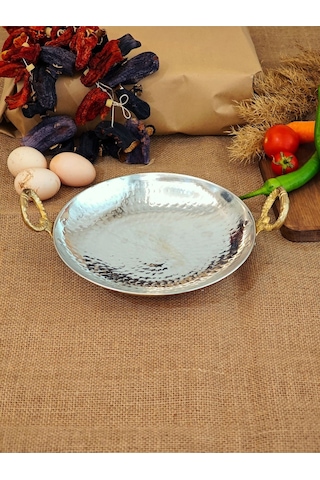 Modabakır Bakır Sac Tava, Kavurma Tavası 22 Cm Model:55 Bakır
