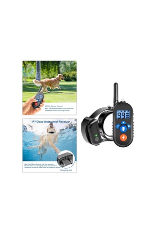 Suntek 800m Su Geçirmez Köpek Eğitim Tasması 1-adet-siyah