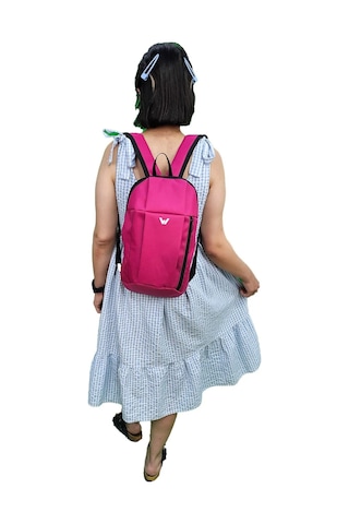 Woys Bags Pembe Kamp Bisiklet Yürüyüş Kadın Mini Sırt Çantası Pembe