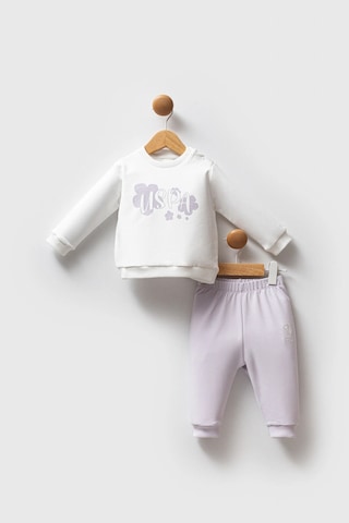 U.S. Polo Assn. Kız Bebek 2li Takım - Beyaz-lila Beyaz-lila