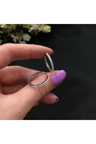 Stela Desıgn Halka Gümüş Küpe