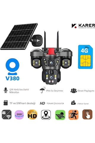 X5tech Rx-66g Güvenlik Kamerası-güneş Panelli Solar Kamera