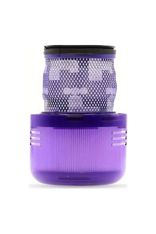 Elmpaly V11 V15 Sv14 Siklon Kablosuz Vakum 2 Adet Hepa Filtre Ağ Tasarımlı Mor Yedek Filtre Sarı Fırça