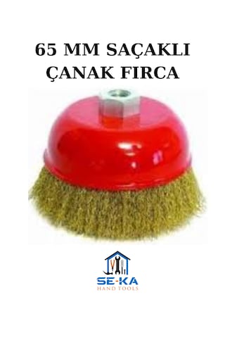 Saçaklı Çanak Tel Fırça 65 Mm Spiral Taşlama Uyumlu Pas Boya Temizleme Metal Fırça
