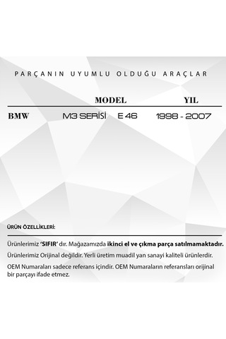 BMW 3 Serisi E46 (Coupe) için Ayna Motor Dişlisi Seti