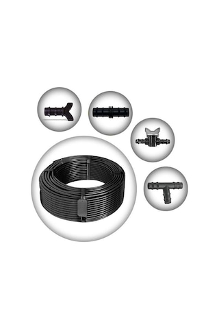 16mm Damlama Borusu 25cm Delikli 400 M 2 Litre Damlama Borusu Ve Malzemeleri Hazır Paket