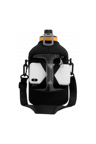 Valletta Winta Bpa Içermez Motivasyonel Su Matarası 2.5 Litre Siyah Su Matarası Suluk