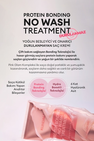Yoğun Onarıcı Durulanmayan Bakım Kremi Kundal Protein Bonding No Wash Treatment 50ml Leather Iris