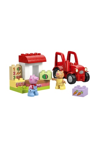 LEGO® DUPLO® Peppa Pig Traktör ve Pazar 10468 - 2 Yaş ve Üzeri Çocuklar için Figür İçeren Eğitici Oyuncak Yapım Seti (18 parça)