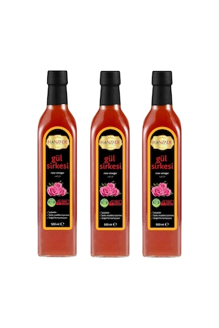 Hanzade Bitkisel Gül Sirkesi 3 x 500 ML