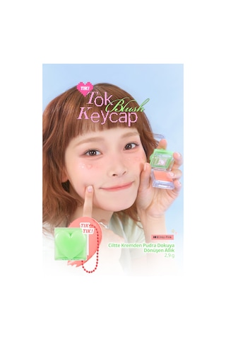 Ciltte Kremden Pudra Dokuya Dönüşen Allık Perıpera Tok Blush Keycap 08 Into Pink