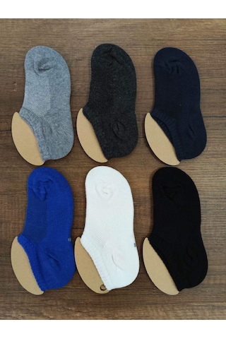 Çocuk 6 Çift Kısa Snekers Çorap Burun Dikişsiz Çok Renkli