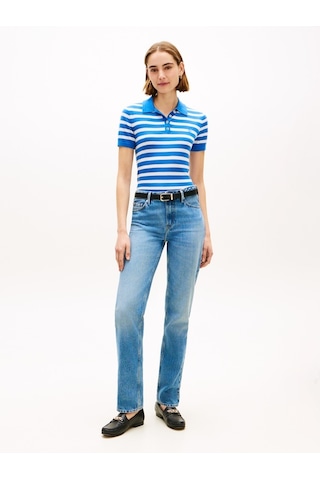Tommy Hilfiger Lıght Layerıng S/s Polo Sweater Kadın Mavi Polo - Ww0ww48503