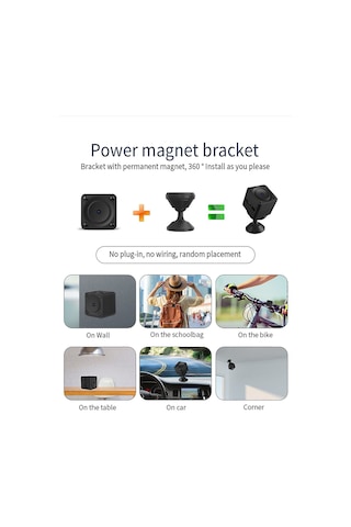 Fosenze Ev Ve Dış Mekan İçin Kablosuz Wifi 1080p Gece Görüşlü Kameralar, Canlı İzleme, 15m Gece Görüşü, Sd Kart Desteği, Manyetik Arka Yüzey