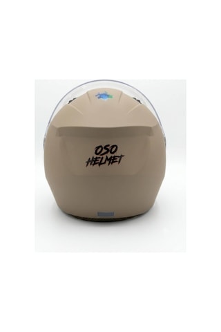 Oso Helmet Yarım Kask Gözlüklü Kahve - L Beden Kahve