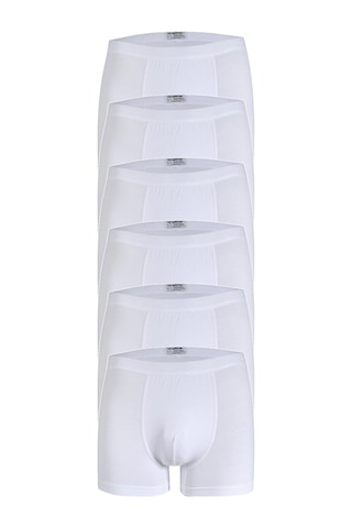 Yıldız 6'lı Paket Erkek Modal Klasik Boxer Beyaz