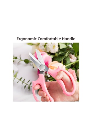 Lemestar Ev Bahçesi Çiçek Budama Makinesi - Geniş Uçlu Taze Meyve/çiçek Kesici, Paslanmaz Çelik, Ergonomik Saplı, 5 Adet Mavi Set