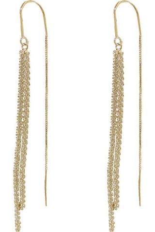 Wezone 2022 Yazın Yeni Stili Zırhlı Uzun Pırlanta Tassel Küpe Kadın İçin Zeki Ve İnce Görünüm Sağlar Gerçek Altın Kaplama - Altın Gold